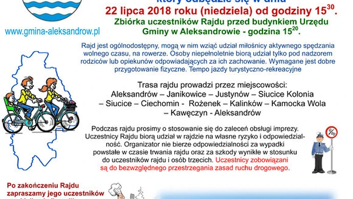 Rodzinny Rajd Rowerowy w Aleksandrowie