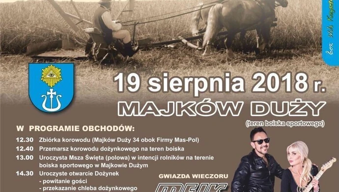 Zapraszamy na dożynki do Majkowa Dużego!