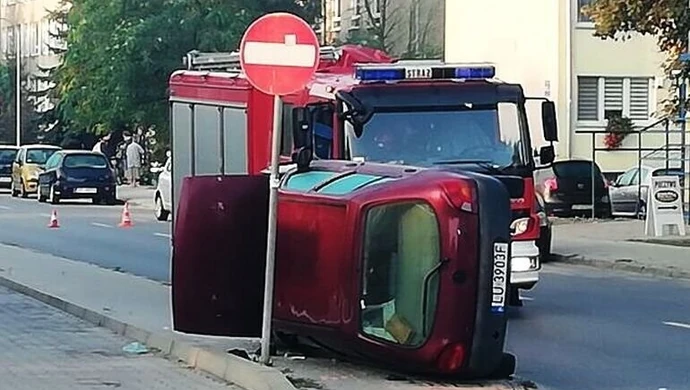 Groźna kolizja na ul. Wysokiej. Sprawca był pijany 