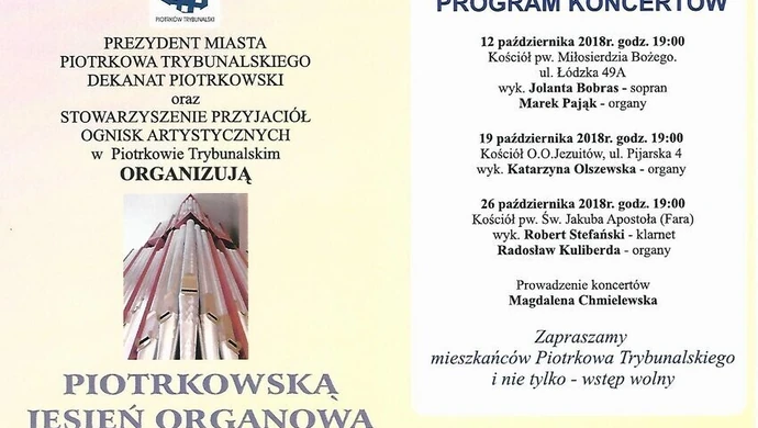 Rozpoczyna się Piotrkowska Jesień Organowa