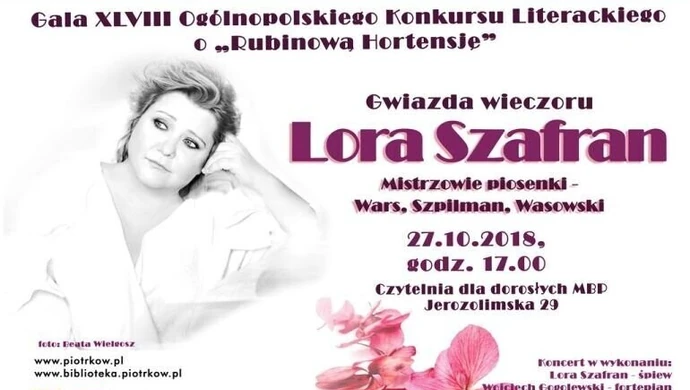 Lora Szafran zaśpiewa na "Rubinowej"