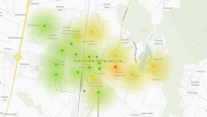 Zamontowano 20 czujników jakości powietrza w Piotrkowie