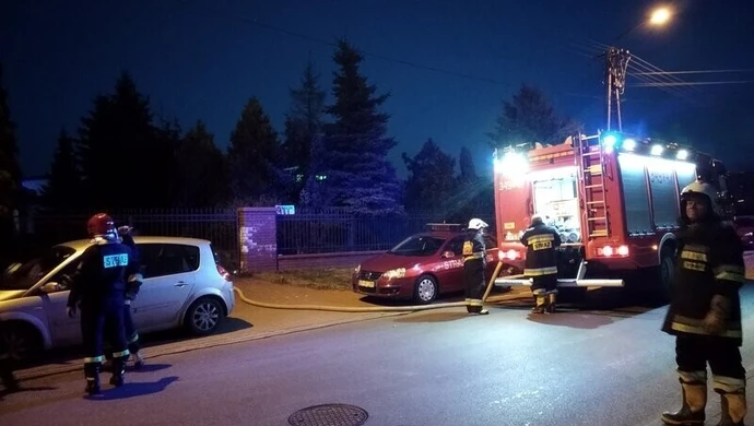 Pożar przy Twardosławickiej w Piotrkowie