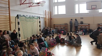 Pożar w szkole w Srocku