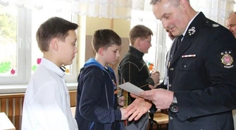 &#8222;Młodzież zapobiega pożarom&#8221; w Krzyżanowie