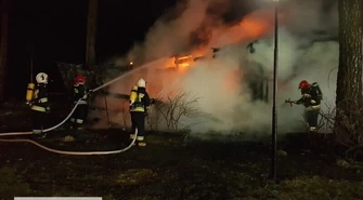 Pożar na Polance w Sulejowie