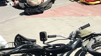 Potrącenie rowerzysty na skrzyżowaniu w Piotrkowie