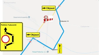 Remont wiaduktu na DK 91 w Cekanowie