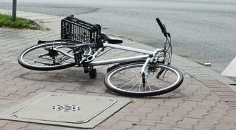 Potrącenie rowerzysty w Grabicy