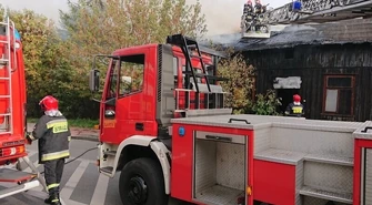 Pożar pustostanu w Piotrkowie