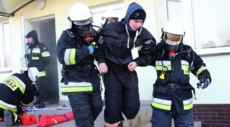 W budynku OSP Krzyżanów wybuchł pożar [ćwiczenia strażaków]