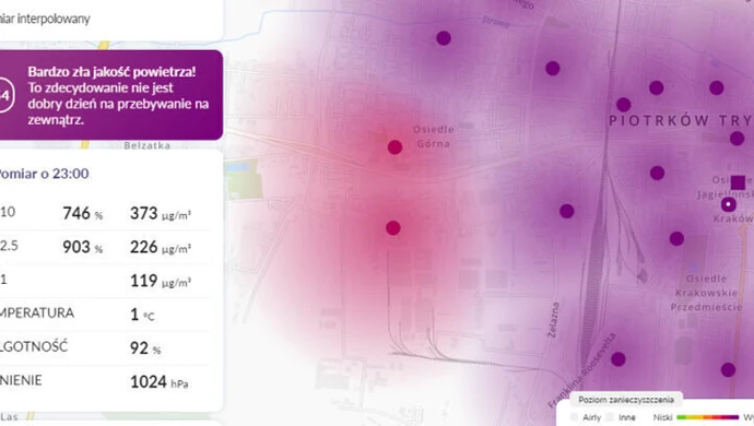 Bardzo zła jakość powietrza w Piotrkowie [Aktualizacja]