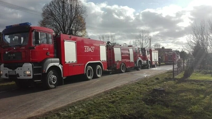 Pożar w zakładzie stolarskim w Babach
