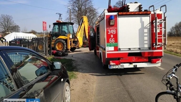 Na drodze w Rozprzy zginął motocyklista 