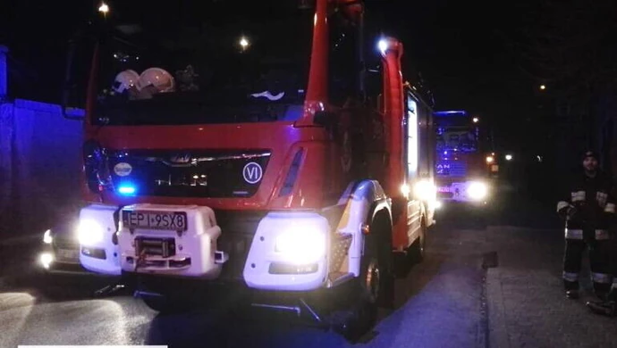 Pożar przy Targowej w Sulejowie 