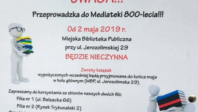 Od 2 maja biblioteka przy Jerozolimskiej zamknięta