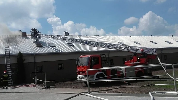 Pożar w budynku hotelowym w Jeżowie