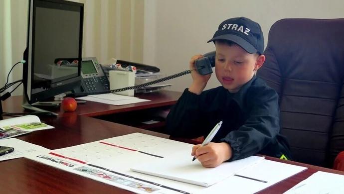 5-letni Bartek dowodzi piotrkowskimi strażakami