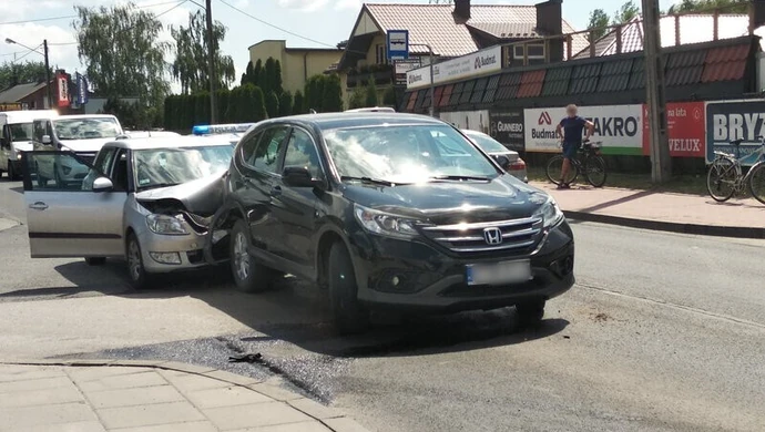 Wypadek na ul. Łódzkiej w Piotrkowie
