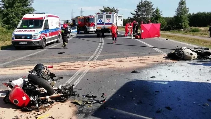 Dwaj motocykliści zginęli w wypadku w Kleszczowie. Niebezpiecznie na drogach także w powiecie tomaszowskim