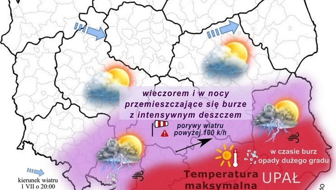 Ostrzeżenie o burzach i ulewach