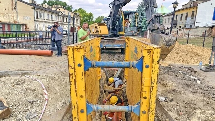 Ulica Pereca na Podzamczu w remoncie