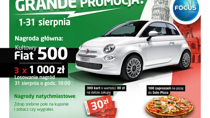 Wybierz się na zakupy do Focus Mall i wygraj stylowego Fiata 500!