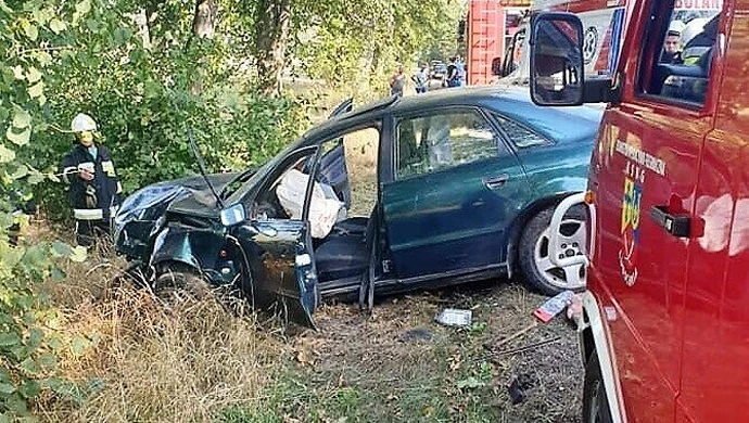 Kierowca wypadł z drogi w Lubochenku