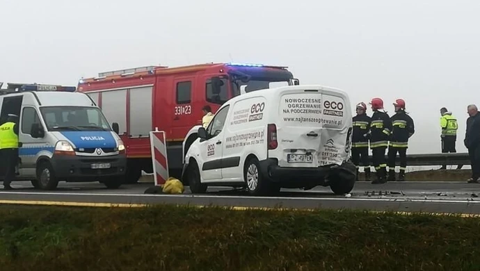 Zderzenie czterech aut na A1