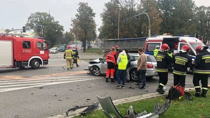 Wypadek na skrzyżowaniu al. 3 Maja/Al. Kopernika