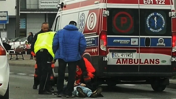 Wypadek w al. Piłsudskiego. Ranny pieszy