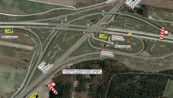 Od piątku kolejne zmiany na A1. Uważajcie na utrudnienia!
