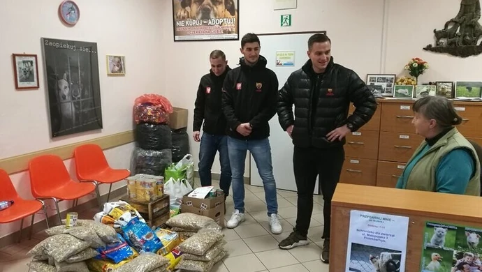 Szczypiorniści i kibice pomagają zwierzętom