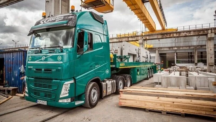 Transport materiałów budowlanych na Skandynawię