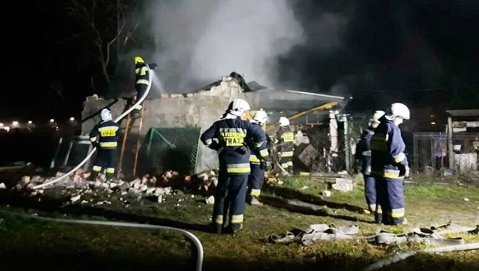 Pożar w Uszczynie. Palił się budynek gospodarczy