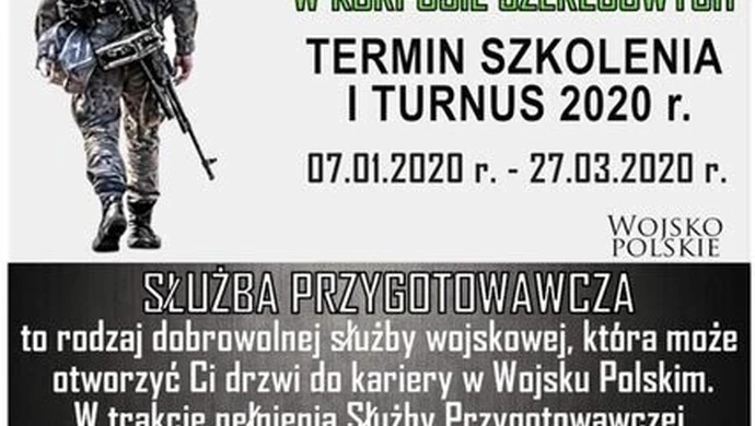 Trwa nabór do służby przygotowawczej w korpusie szeregowych