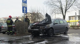 Pożar samochodu w Piotrkowie