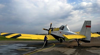 Piotrkowskie Dromadery gaszą groźny pożar lasu