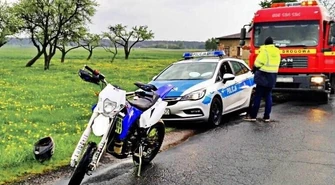 Uciekał przed policją na motocyklu