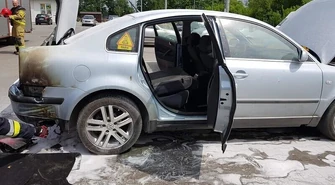 Pożar auta w Sulejowie