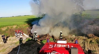 Pożar dzikiego wysypiska