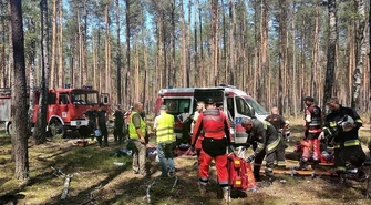 Tragedia na obozie w Barkowicach Mokrych. Na szczęście to tylko ćwiczenia
