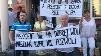 ''Mieszkaniowy'' protest podczas sesji Rady Miasta