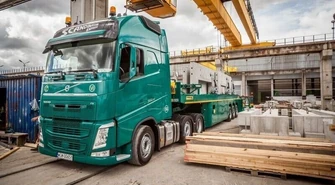 Transport materiałów budowlanych na Skandynawię