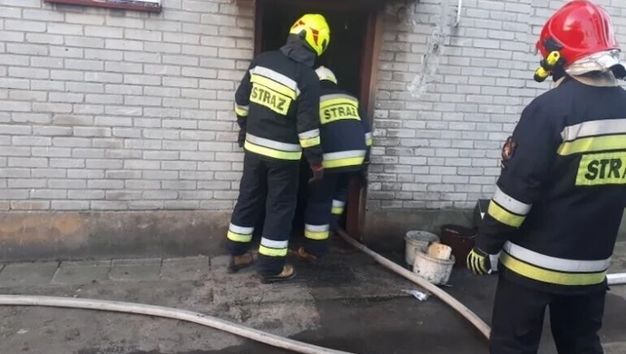 Pożar kotłowni w Uszczynie