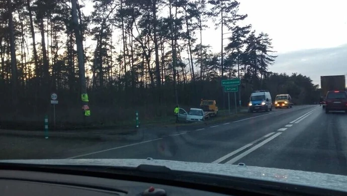 Zderzenie na drodze Piotrków - Sulejów