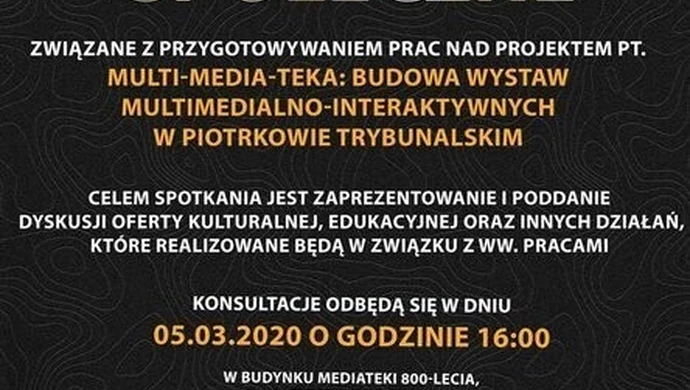 Wystawy multimedialne i interaktywne w Piotrkowie. Konsultacje społeczne w mediatece