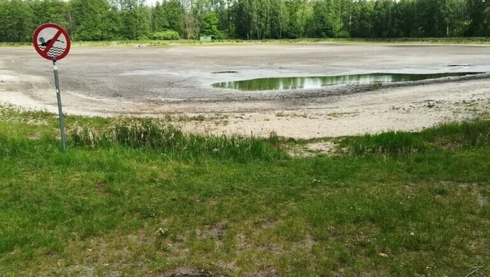 Ze stawu na Wygodzie została kałuża