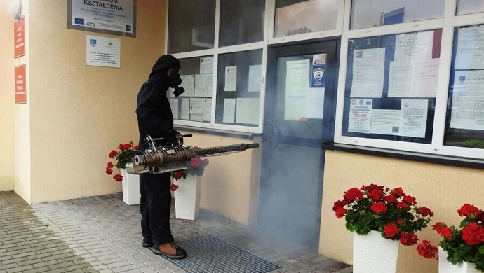 Gmina Aleksandrów: Dezynfekcja w Urzędzie Gminy