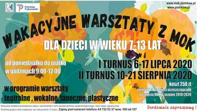 MOK zaprasza na wakacyjne warsztaty